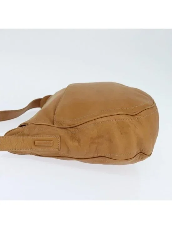 Authentic LOEWE Anagram Shoulder Bag Leather Brown Gold - Picture 10 of 16